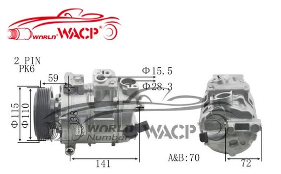 DCP32045 Автомобиль 7SEU Компрессор с размещением для Audi A3 Для VW Golf WXAD025