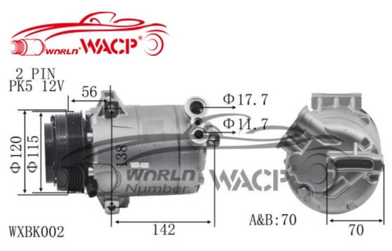PXE16 5PK Компрессор с переменным дислокацией для Buick Lacrosse 2.4 WXBK002