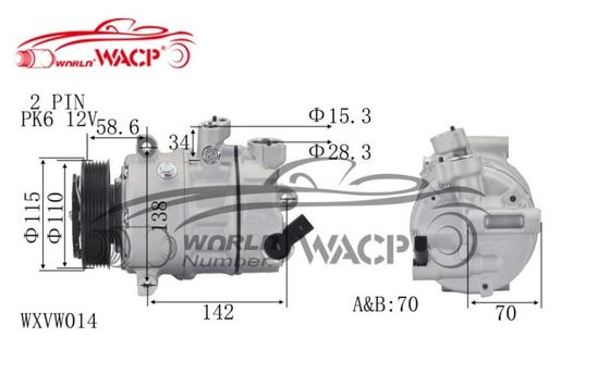 DCP32045 1K0820803G Высокая точность Для Audi A3 Для VW Golf6 Для Caddy Для Skoda Octavia Компрессор WXVW014