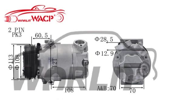 Р.К.600.108 5U0820803K AC.100.1758 Автомобильный AC компрессор для Volkswagen Fox Voyage WXVW045